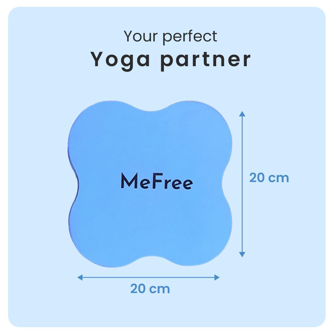 MeFree Yoga Knee Pads Set of 2, Light Blue, 25mm Thick TPE Foam | Non-Slip, Shock Absorbent & Easy to Clean Cushion for Knees, Elbows, Wrists, Tailbone | Ideal for Yoga, Pilates, Meditation & Workouts 4