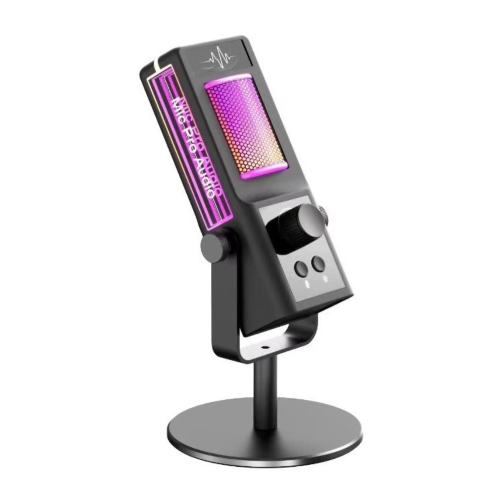 Microfono USB con Supporto Cablato Microfono con Supporto Uniforme per Podcaster, Gaming