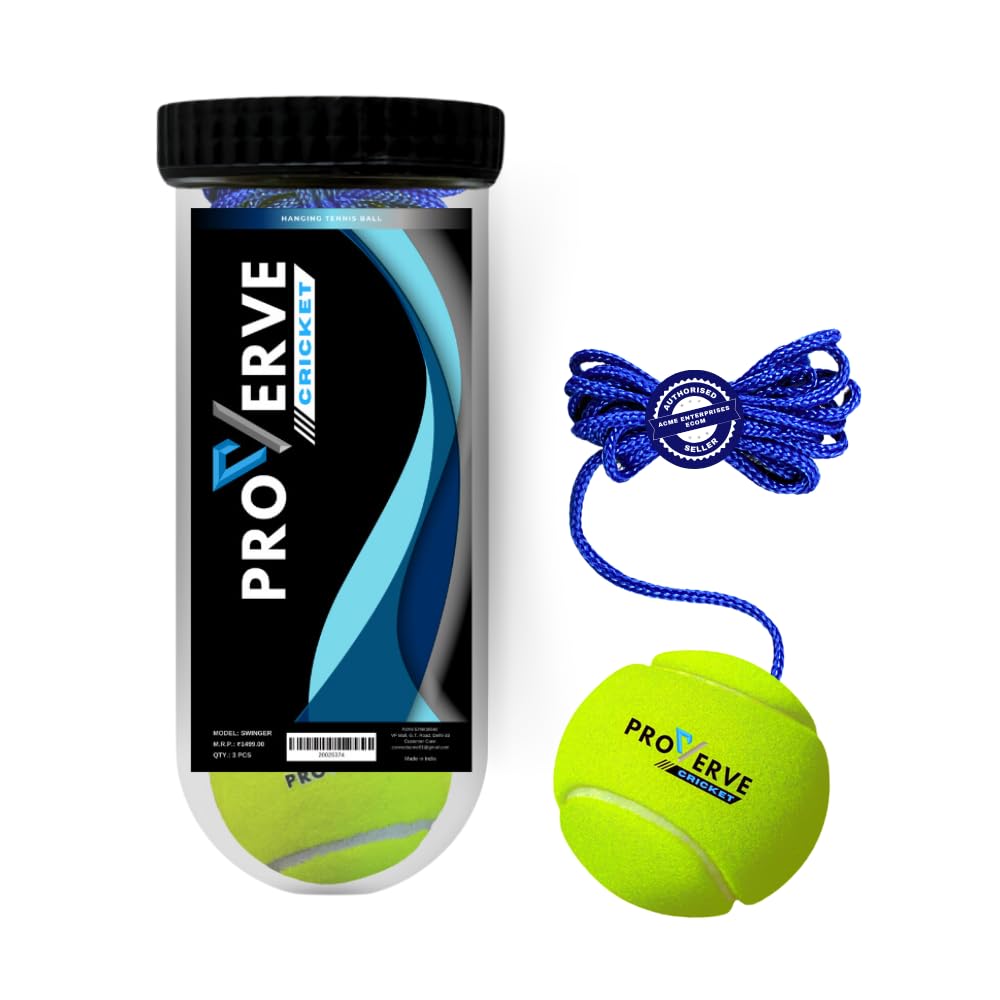 PROVERVE Cricket Tennis Hanging Practice Ball with Jar Heavy for Match Practice & Training, Hanging Cricket Ball for Indoor/Outdoor Knocking, Pack of 3 (Green)-image-40