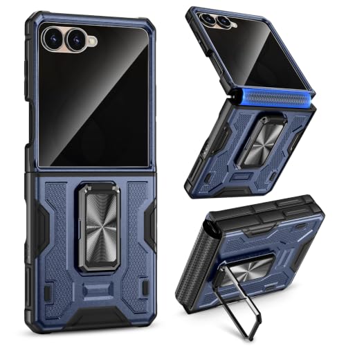 Image of VEGO for Galaxy Z Flip 8 Case with Built-in Privacy Screen Protector,Blue | with Kickstand Hinge Protection Full-Body Military-Grade Protection Shockproof Rugged Phone Case for Samsung Z Flip 8 2026