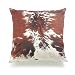 Hofdeco Store Decorative Throw Pillow Cover Premium Short Plush Fall Decor Tri Color Brown Southwestern Cowhide Print 18"x18" 45cm x 45cm
