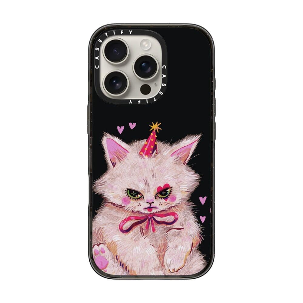 CASETiFY 猫イラストクリアケース iPhone16 Show Your Colors | CASETiFY