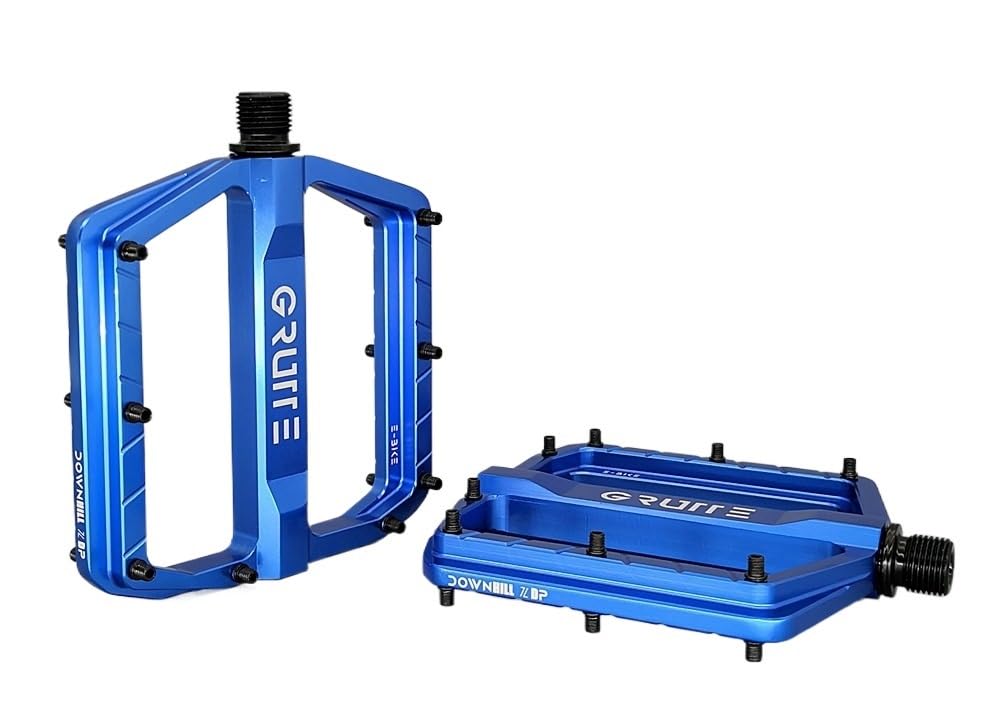 JIASHUNHE Bike Pedals Mountain Bike Comfort Pedal Bearing Bicycle Flat Aluminum Alloy(Blue)