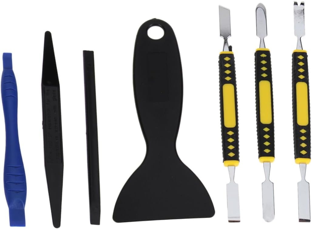 7pcs Professional Electronics Toolkit Phone Repair Kit Scraper Crowbar Set for Computer Tablet and Notebook Random Color