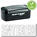Pre-Inked Entered Stamp (Outline Text) (Red Ink)