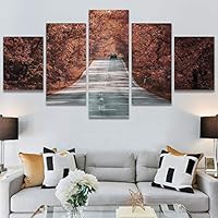 SIGNWIN 5 Panel Canvas Wall Art Modern Art Contemporary Country Dramatic Multicolor Photography Scenic for Home Decorations Ready to Hang - 60