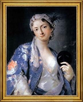 Art Oyster Rosalba Carriera Portrait of Felicita Sartori - 20" x 25" Premium Canvas Print with Gold Frame