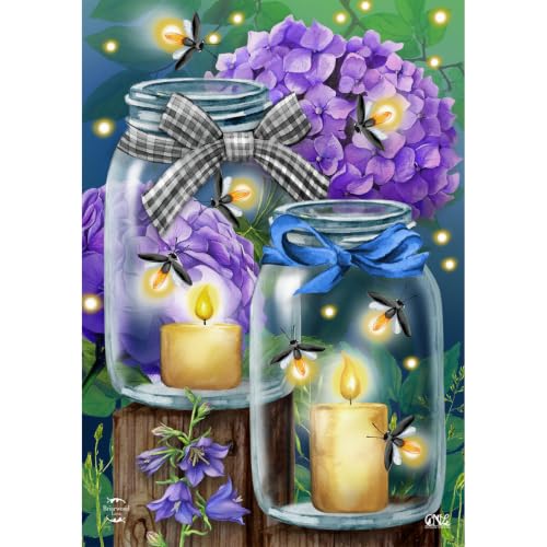 Briarwood Lane House Flag 40x28 For Outdoor Fireflies Spring For Spring House Flag