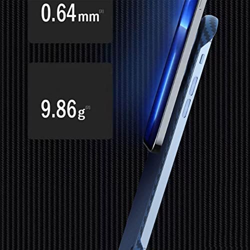 Cwfa Duke New 2022 Wireless Charging Slim Hard Case Shockproof Magnetic Carbon Fiber For Iphone 13 Promax (Blue) #TOP6