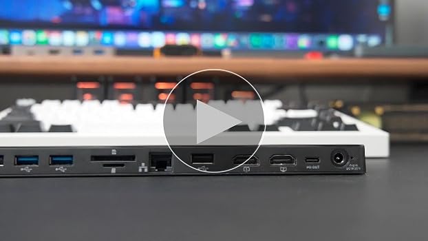 USB C Docking Station 2 Monitors with 96W Power Supply, 12