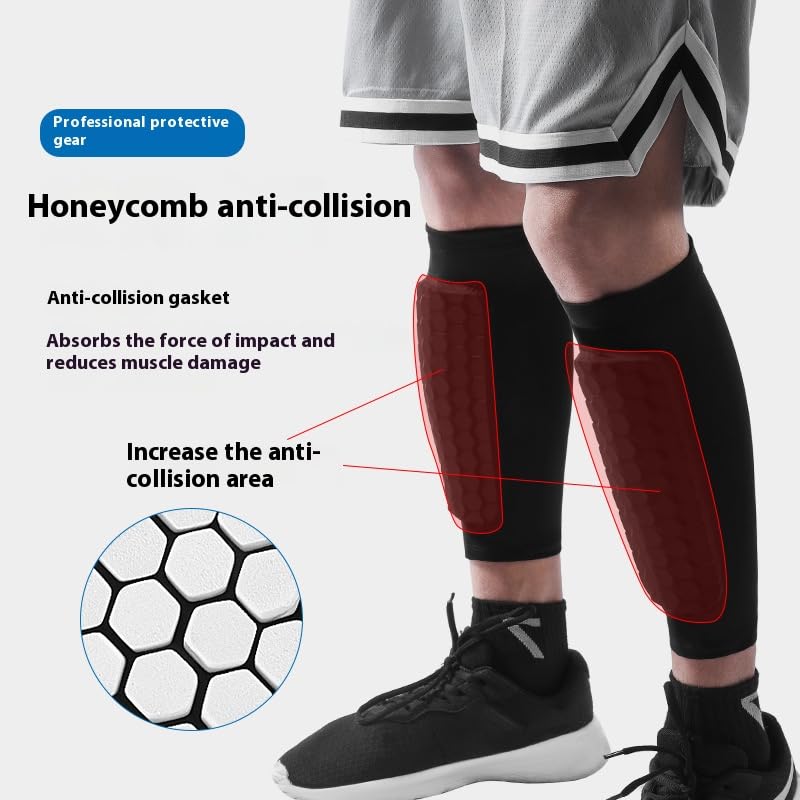 Calzettoni Da Calcio Unisex - Parastinchi Elastici E Traspiranti, Nero - Foto 5