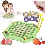 54/108PCS Fruit Flip Chess Memory Chess Game, Animal Flip Matching Chess Board, Memory Chess Game for Kindergarten Gathering Activity, Flip to Win Travel Memory Game (Fruit 54Pc)