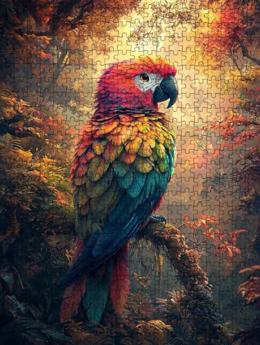 Rompecabezas Loros Forestales 5000 Piezas para Superar el Estrés con un Desafiante Juego