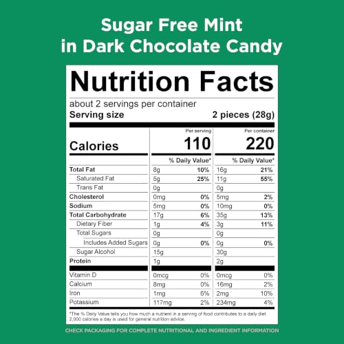 Russell Stover Sugar Free Dark Chocolate Mint Candy, 2oz Bags 10pk - image 6