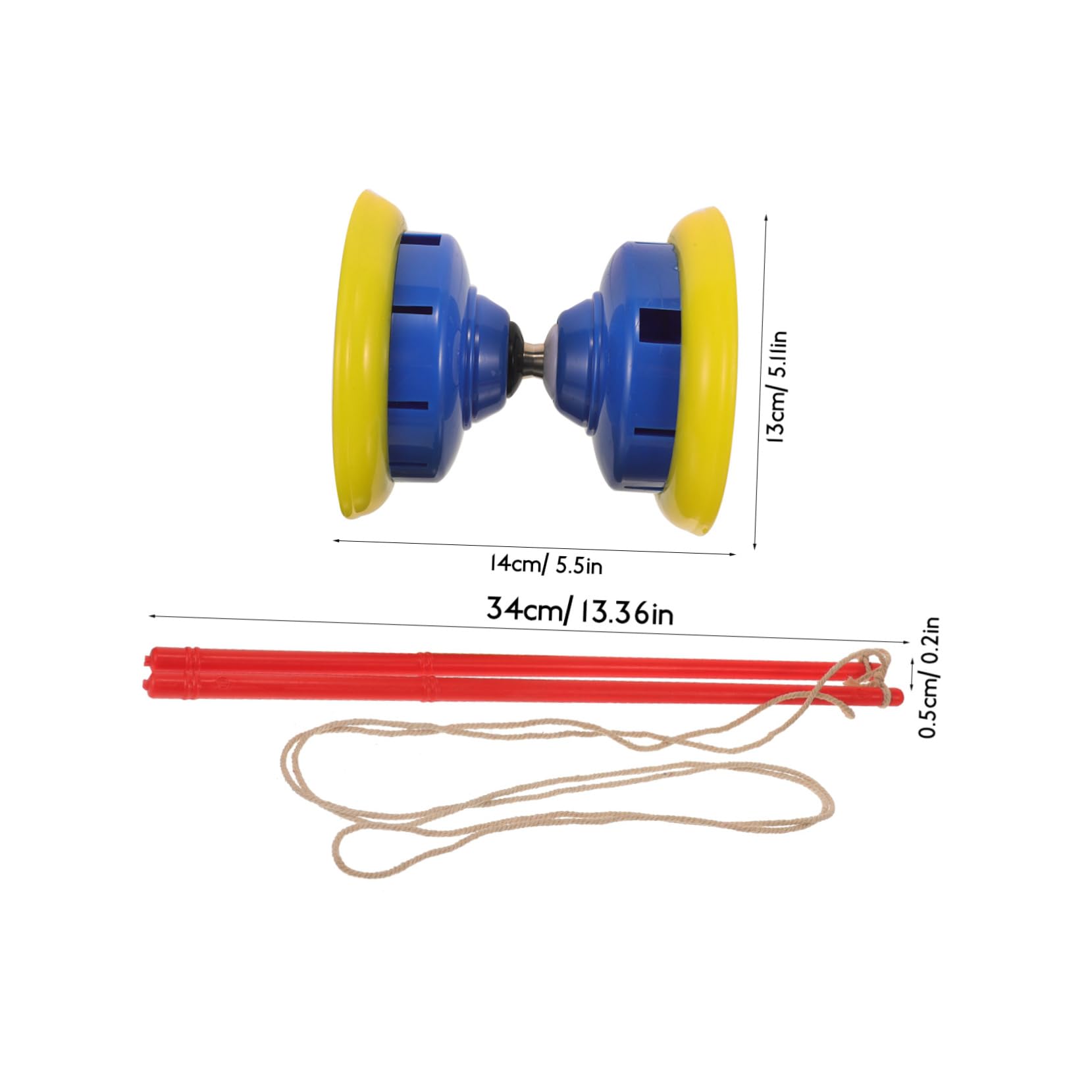 WHAMVOX Beginner-Friendly Diabolo Toy 3 Bearings Chinese Juggling Toy Safe for Boys and Girls Adults Seniors Fun Exercise Random