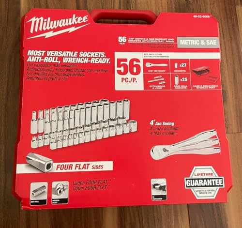 MLW48-22-9008 Ratschen- und Steckschlüsselsatz, 3/8 Zoll – Ansicht 1