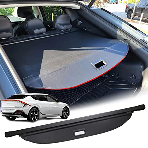 Volcaner Cargo Cover For Kia Ev6 Accessories,Leather Retractable Rear Trunk Organizer Trunk Cover Privacy Security Screen Shield Shade For 2022 2023 Kia Ev6 Accessories (Leather) #TOP2