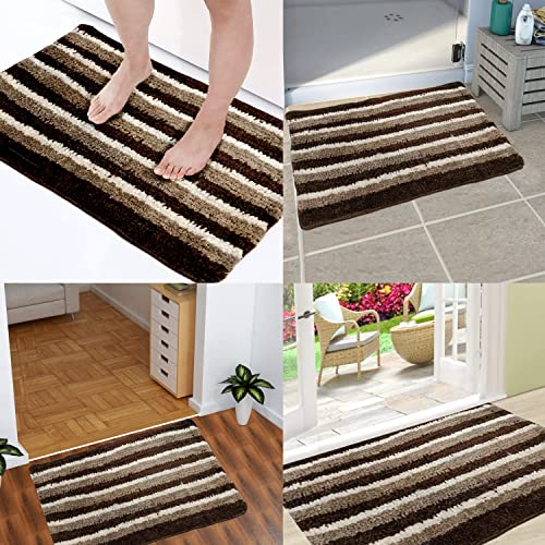 Image of Door Mats for Home | Door Mats for Home Entrance | Door Mat for Bathroom| Soft & Super Absorbent Mats for Shower | Washable, Non-Slip & Quick-Drying Mats (Pack of 2) (Multicolor 15)