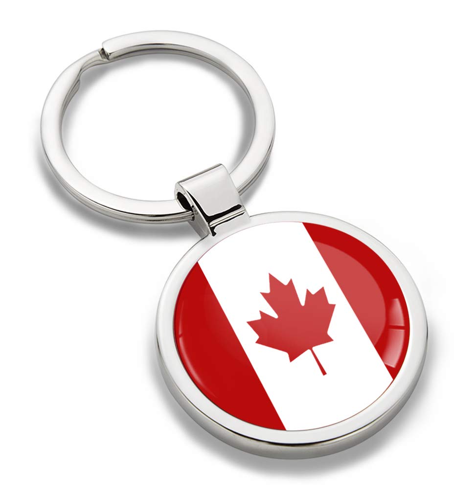 Biomar Labs Unisex Canada Canadian Flag Kk 184 Stainless Steel Metal Keychains Country Flag National Flags Design Durable Accessory Car House Keys Backpack Gift Travel Souvenir (Canada Canadian Flag Kk 184)
