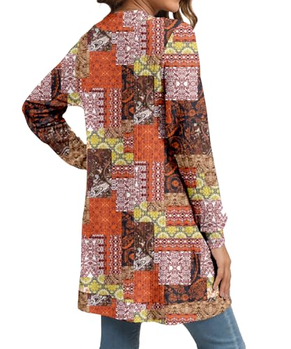 Image of YSYOKOW Cardigan Sweaters for Women Long Sleeve Open Front with Pockets | Long Cardigans for Women Lightweight Soft Casual Dressy Loose Fit Cardigan Sweater with Pockets for Work and Office