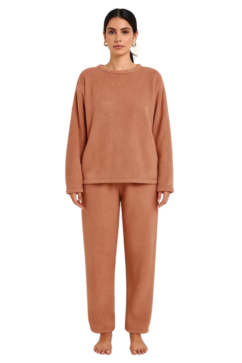 kotty Women’s Regular Fit Coral Fabric Winter Ensemble – Soft and Warm Wear for Chilly Days-picture-25