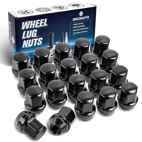 Image of M14x1.5 Lug Nuts 20pcs for Camaro Corvette | Fit Impal 1.5 inch Length Black Wheel Lug Nuts