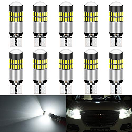 Bombillas LED T10 W5W xenón 12V para iluminación interior y de matrícula
