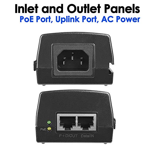 iCreatin Gigabit POE Plus+ Injector 802.3at 30W Power Over Ethernet up to 120 Meters (390 Feet), PSE-560065G