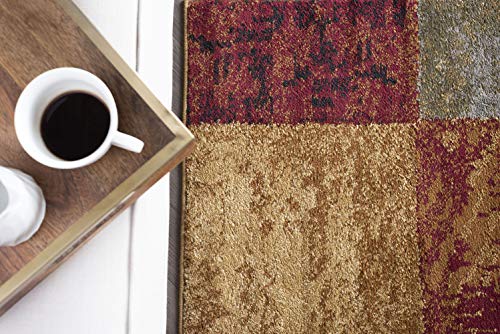 Tacoma Contemporary Abstract Multi-Color 3-Piece Area Rug Set, 3-Piece Set #TOP6