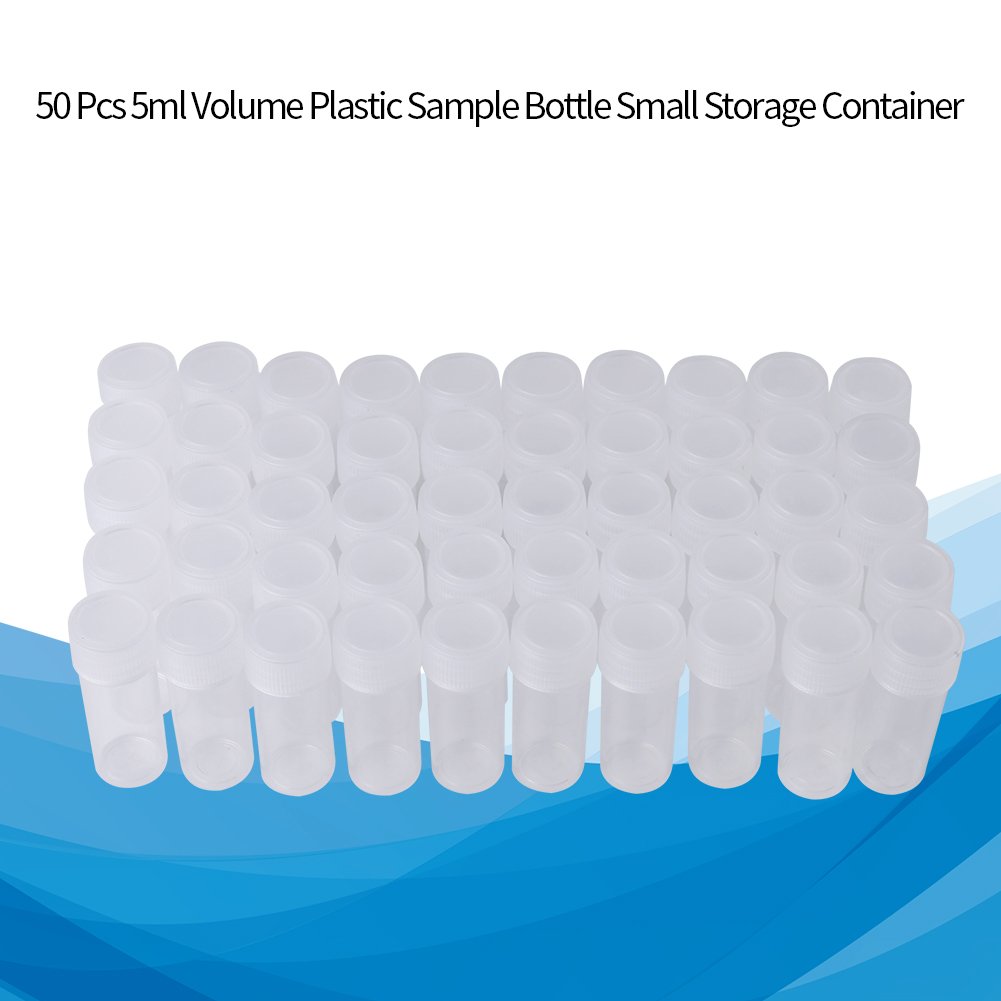????????????????????? Plastikowa butelka próbna, 50 sztuk 5 ml pojemności, plastikowa butelka na próbki