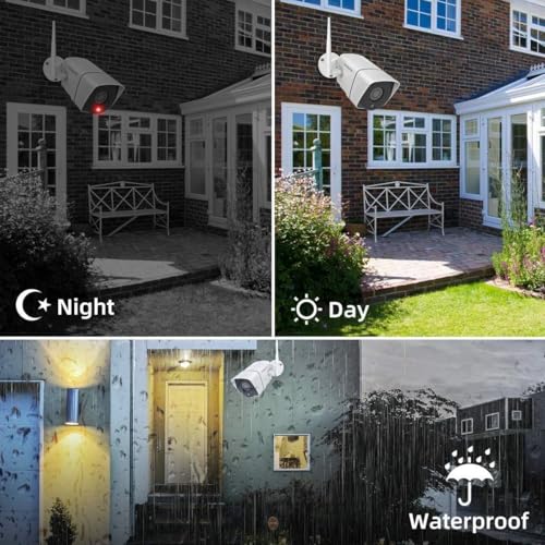 Image of (2026 New) Firstrend WiFi Wireless Security Camera System, 8Ch NVR with CCTV Bullet Cameras No Monthly Fees, AI Human Detection, 2-Way Audio, IP66 Waterproof, H.265, 24 /7 Recording