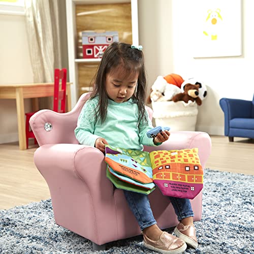Melissa & Doug 30238 Pink Faux Leather Child’S Crown-Back Armchair thumb #3