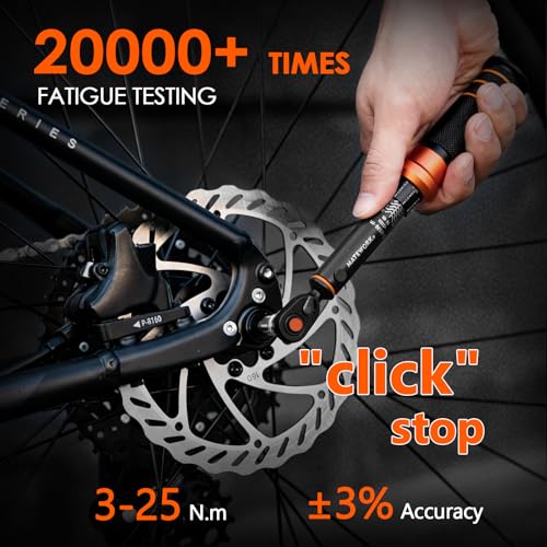 Image of 1 /4 Torque Wrench, 3-25 Nm /26.6-221.3 in.lb, Mini 1 /4 inch Drive Click Bike Torque Wrench Inch Pounds with 72-Tooth Dual-Direction, Small Bike Tool for Bicycle, MTB Maintenance, ±3% High Precision