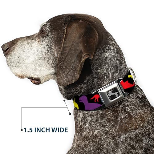 Collier de chien en forme d'os imprimé dinosaure multicolore - 8