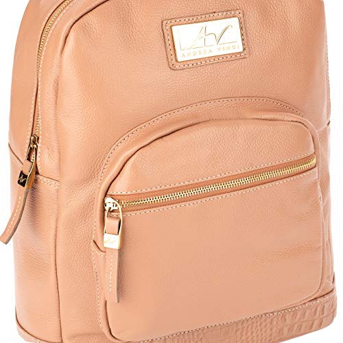 Mochila Feminina de Couro Milla - Nude