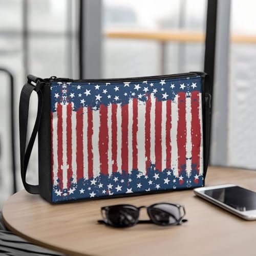 Bolso bandolera pequeño para mujer y hombre, bolso transversal ajustable con cierre de cremallera, bolso moderno tipo sling para viaje y deporte miniatura 3