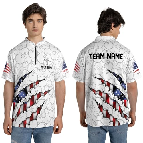 Rivelus Personalized Bowling Jersey 3D, Bowling Shirts for Team, Bowling Shirt Unisex for Men Women, Bowling Polo Shirts2