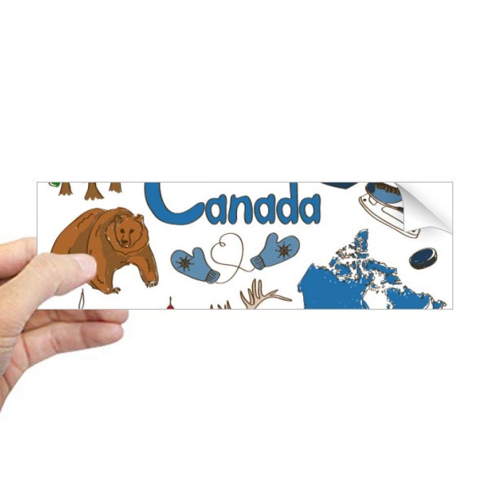 Autocollant Canada pour pare-chocs et fenêtre de voiture rectangulaire
