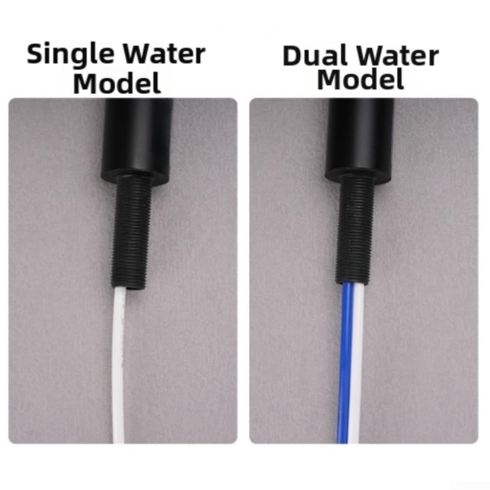 para grifo Aireador para acero Inoxidable para Doble Salida para Purificador de Agua Ósmosis Inversa Cocina Encimera Negro(Gray Single Deluxe)