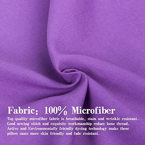 Image of NTBAY Full Microfiber Flat Sheet, 81 x 96, Purple
