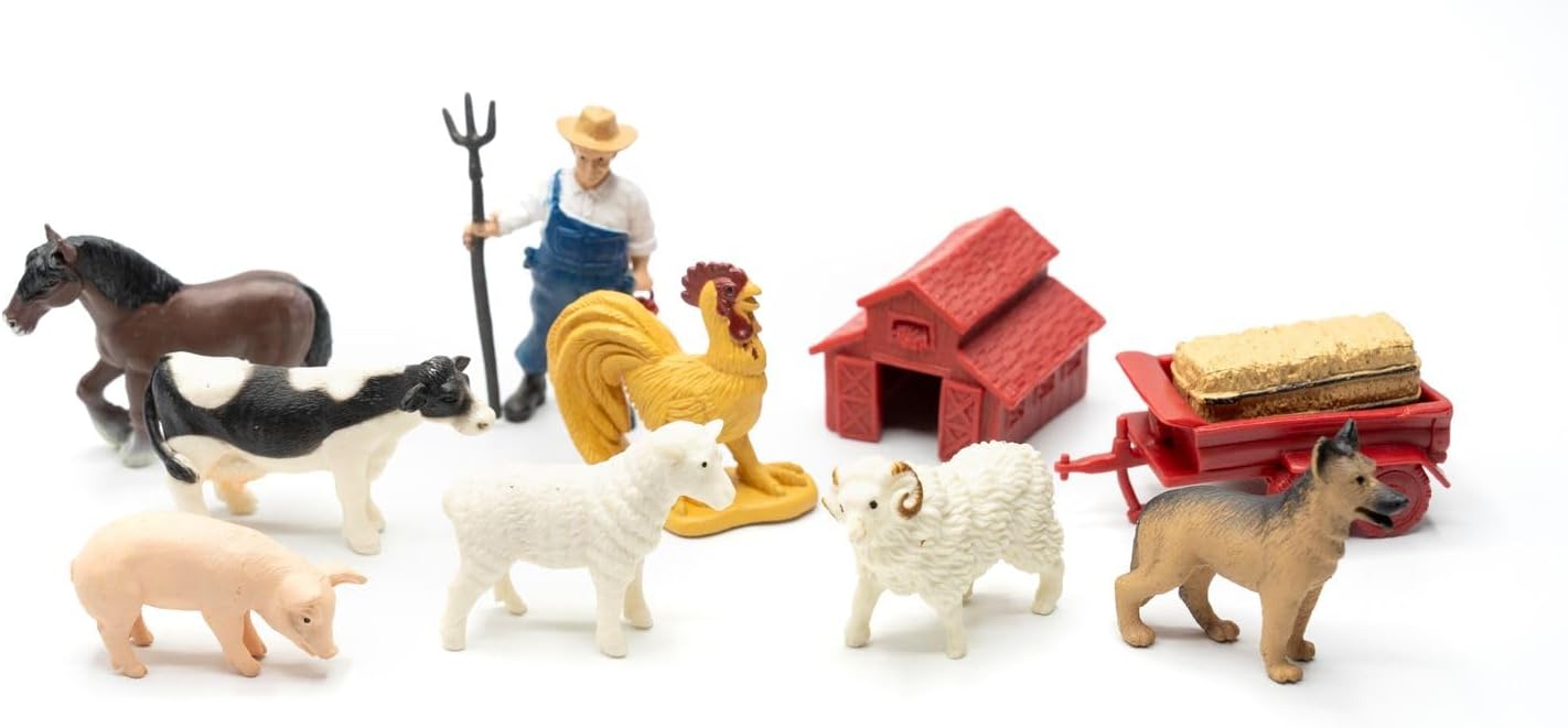 Miniblings 11x Farm Animal Figures Pets Animals Farm Animals ALM Yard