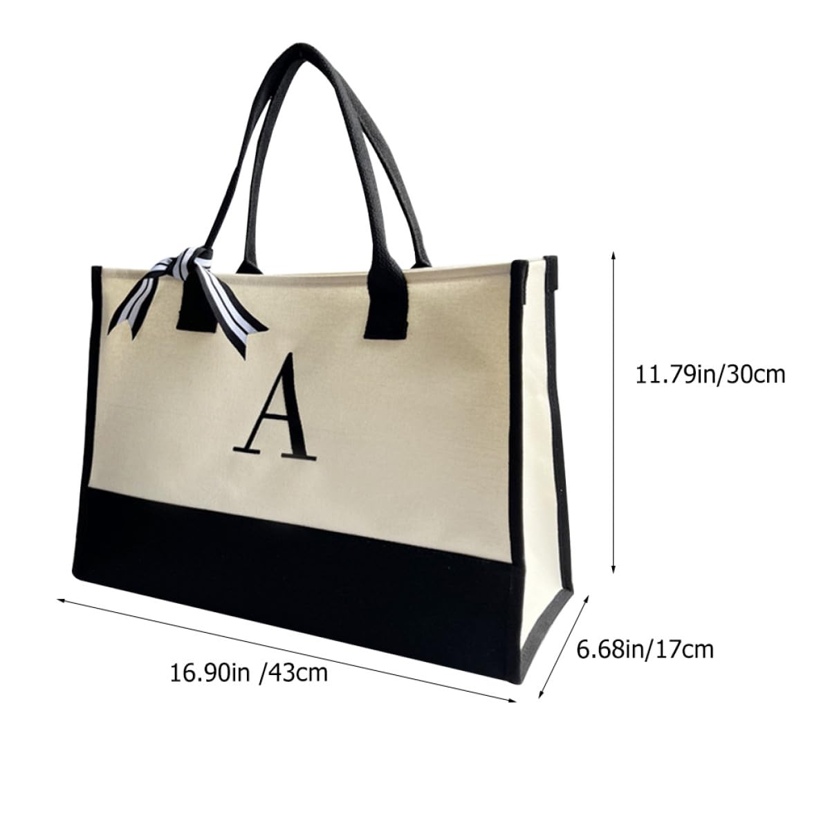 Baluue Borsa Tote Grande in Tela Canvas Grande Capacità e Design Semplice, Resistente alla Moda, per Shopping e Ufficio