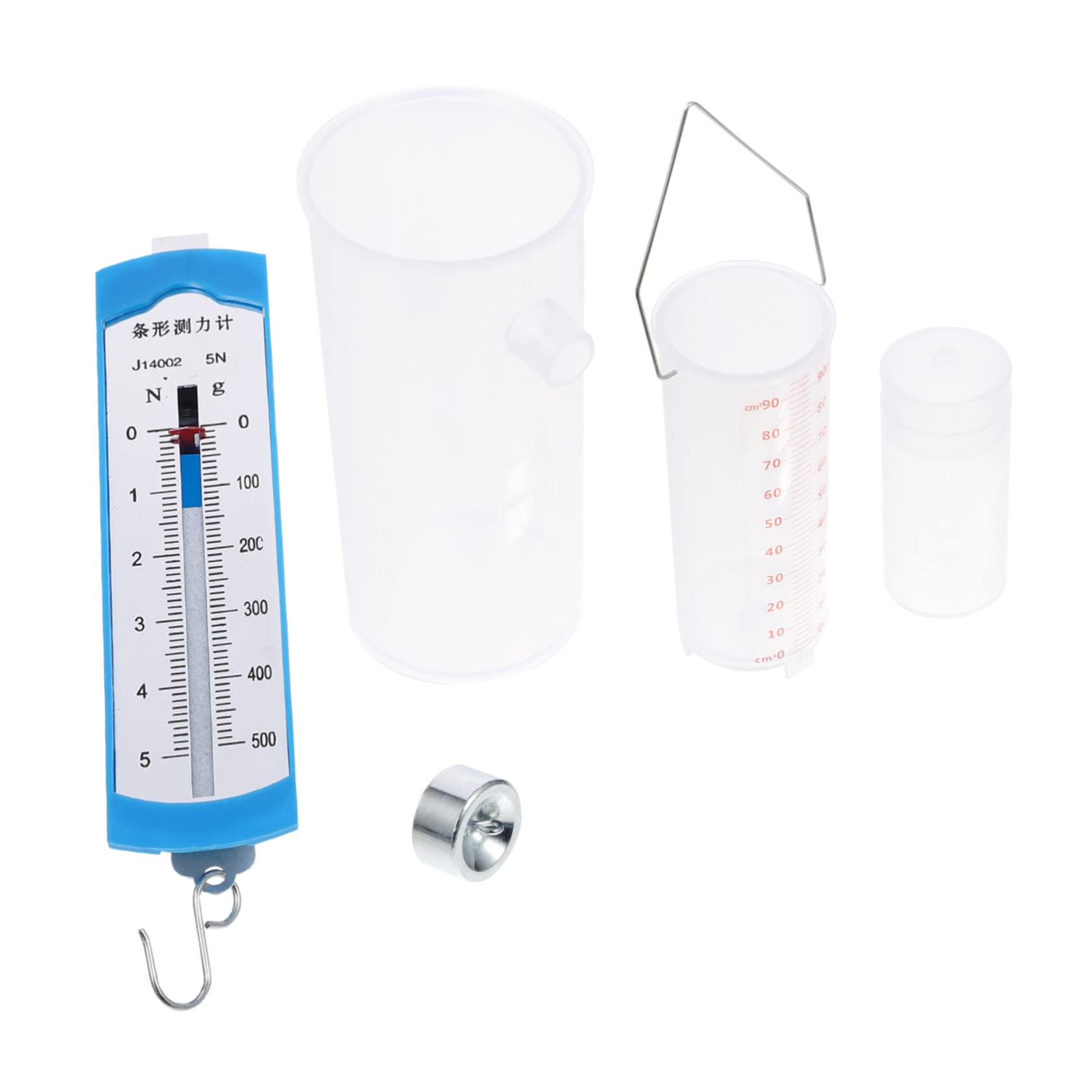 FUNOMOCYA 1 Set Archimedes Instrument Science Spring Scale Balance Hanging Spring Scale Scientific Device Principle Equipment Experimental Demonstrator Bars Dynamometer with Plastic