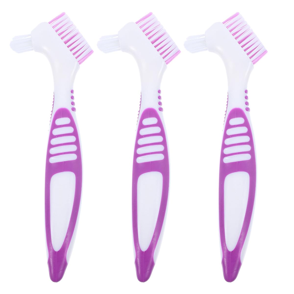 HOMSFOU Turtle Shell Cleaning Brushes with Double-sided Bristles 3pcs for Effective Mud and Dirt Removal and Non-slip Abs Handle, Tortoise Cleaner for Turtle Aquarium Use