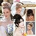 MORICA Messy Bun Hair Piece Curly Fake Hair Bun Scrunchies Extensions Synthetic Chignon Updo Hairpieces for Women Dark Brown