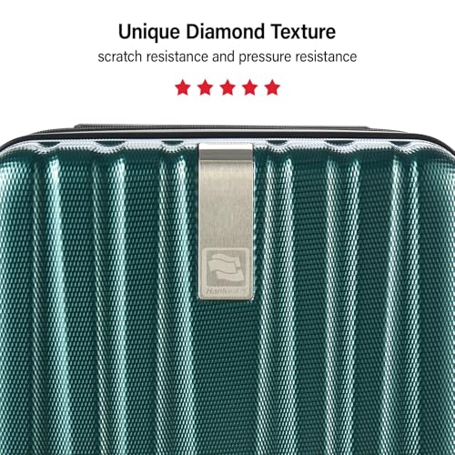 Image of Hanke Hardshell Luggage Sets 3 Piece Extra Large Suitcases with Lock,28 Inch Luggage with Spinner Wheels, PC Travel Suitcase for Women Men 20 24 29Inch,Blackish Green