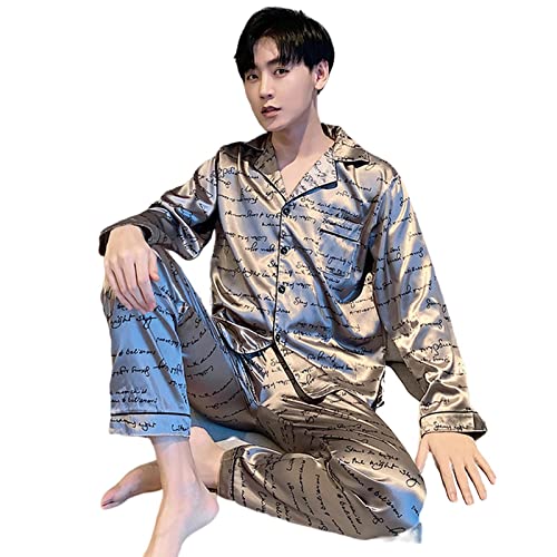 Pyjama homme hommes pyjamas douceur de la soie pour un sommeil serein
