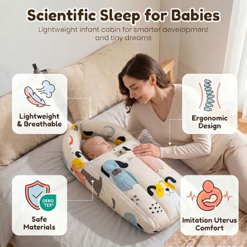Image of StarAndDaisy 3 in 1 Baby Sleeping Bag for New Born, Baby Bedding Set, Washable & Foldable Cotton Design Godari, Toddlers Bed, Baby Bedding, Baby Mattress, Cradle Bed (Dog Print)
