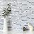 DICOFUN 10-Sheets Peel and Stick Backsplash Wall Tile, Faxu Stone PVC Mixed Metal Kitchen Backsplash Peel and Stick in Light Grey