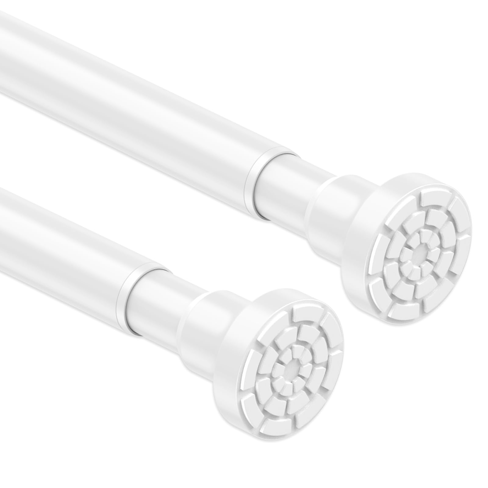 Adjustable Tension Rods 75-135cm, White 2Pcs